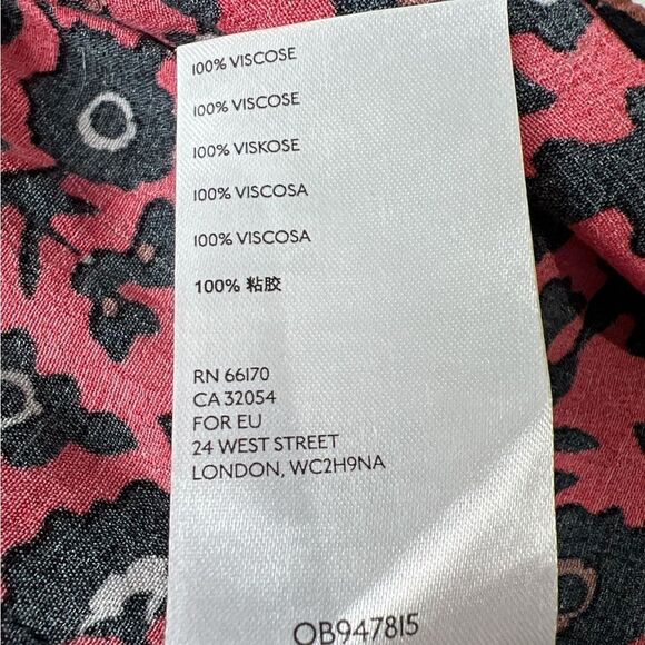 Maeve Christina Anthropologie Red Floral Tunic Dress sz Small - Picture 7 of 8